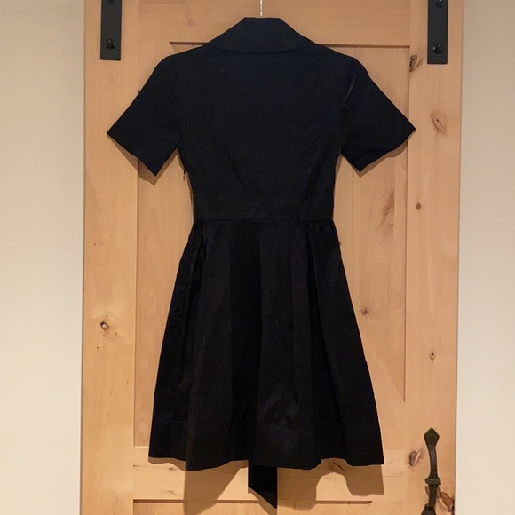 Diane Von Furstenberg black collared wrap dress - Picture 4 of 5